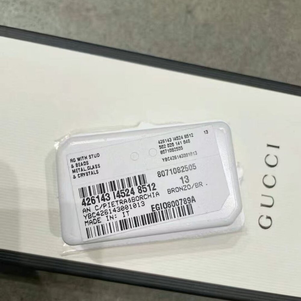 Nib Authentic Gucci Ring With Stud And Crystals I… - image 7